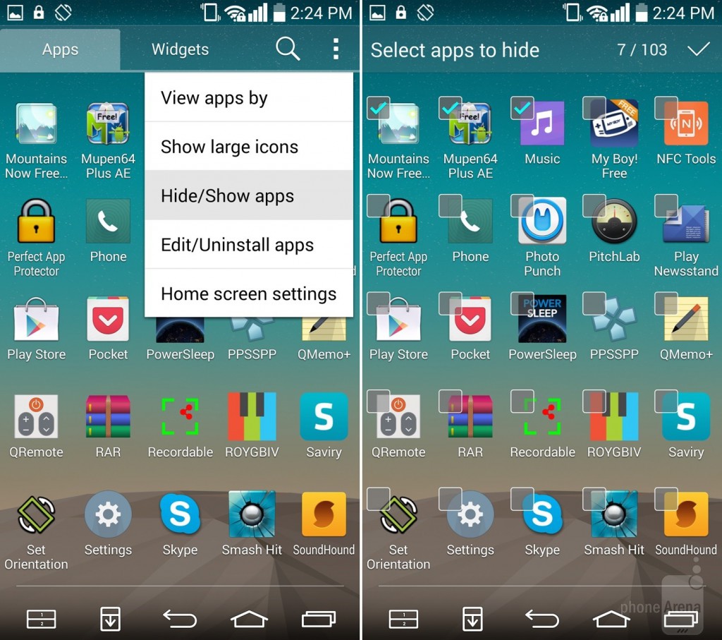 Show-and-hide-specific-applications