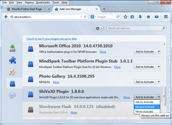 firefox ukljuciti flash