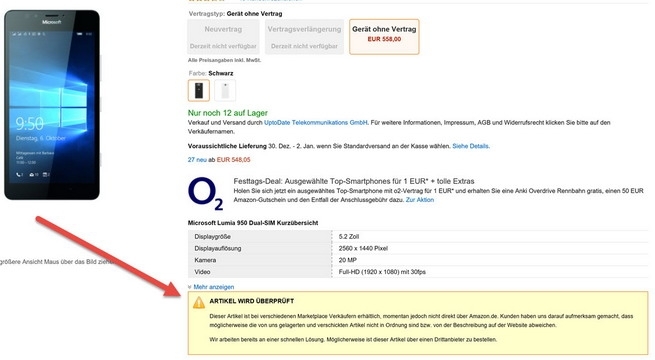 amazon njemacka lumia 950 xl