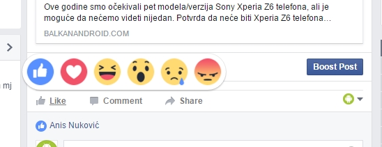 facebook reactions